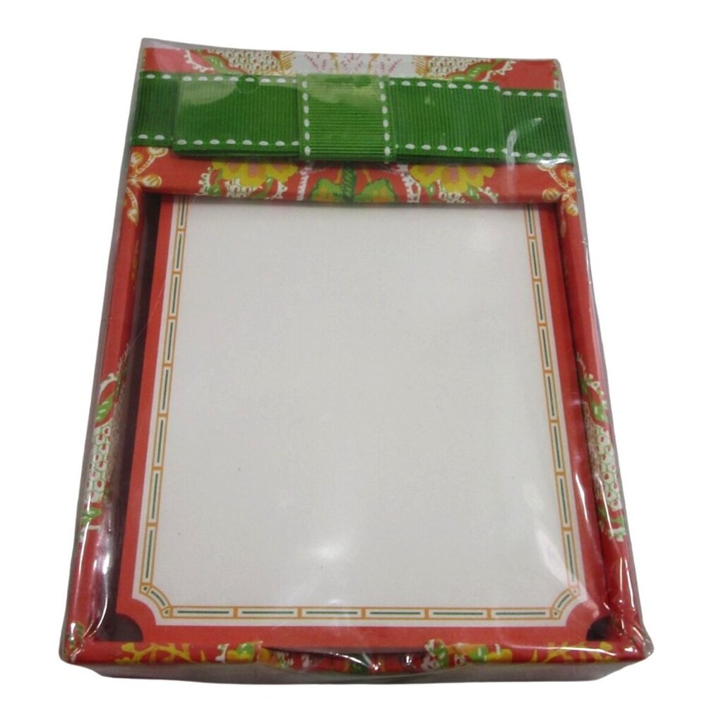 Anna Griffin Decorative Notepaper 150 Sheets Floral Design Red Green 5x6 New